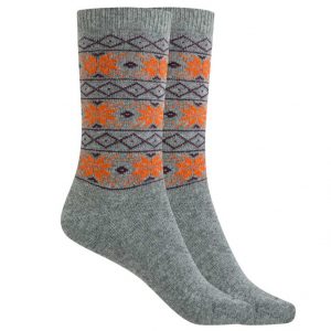 Calcetín de mujer jacquard flor de nieve