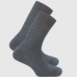 Calcetines de lana merina de Australia hombre cortos grises