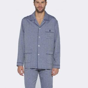 Pijama Guasch clásico azul rayas